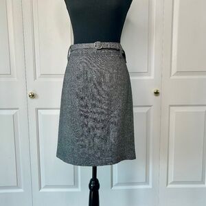 Jacob Grey Skirt with Thin Belt in Size 7/8